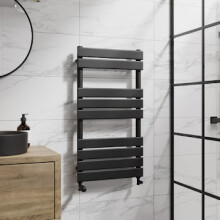 (Black, 950 x 500mm) Heatsync Bathroom Heated Towel Rail Radiators Central Heating Radiators