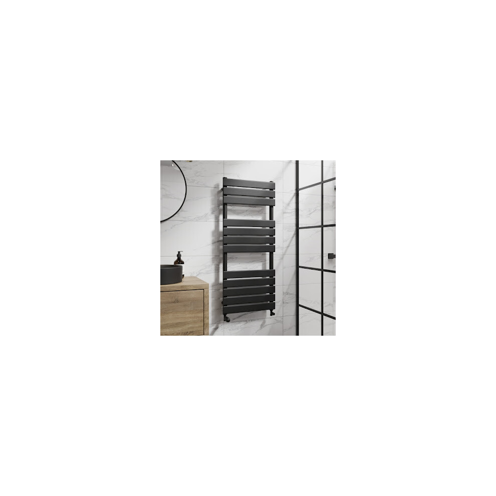 (Black, 1200 x 500mm) Heatsync Bathroom Heated Towel Rail Radiators Central Heating Radiators