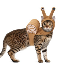 (20X17X14CM) Halloween Costume Pet Cute Snail Hooded Vest Cosplay Clothes Outfit for Cat Party Decoration Supplies