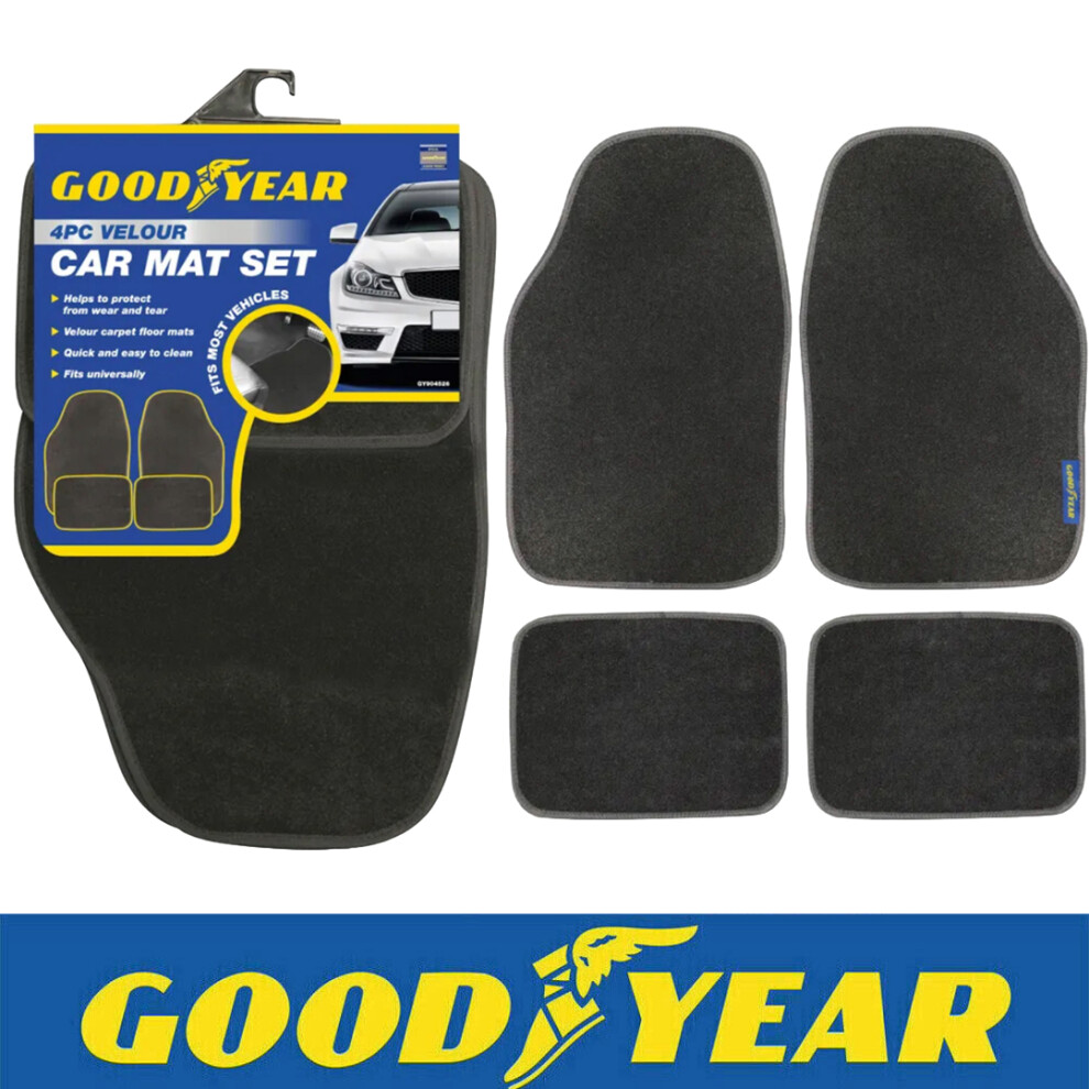 Goodyear 4Pc Car Mat Set, 904526 5055441444635