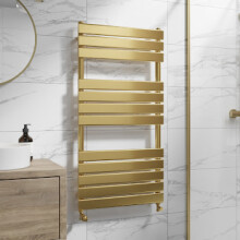 (Brushed Brass, 1200 x 600mm) Heatsync Bathroom Heated Towel Rail Radiators Central Heating Radiators