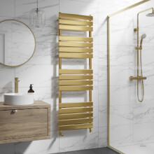 (Brushed Brass, 1600 x 500mm) Heatsync Bathroom Heated Towel Rail Radiators Central Heating Radiators