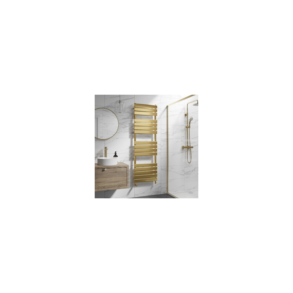 (Brushed Brass, 1600 X 500Mm) Heatsync Bathroom Heated Towel Rail Radiators Central Heating Radiators 5056806110936