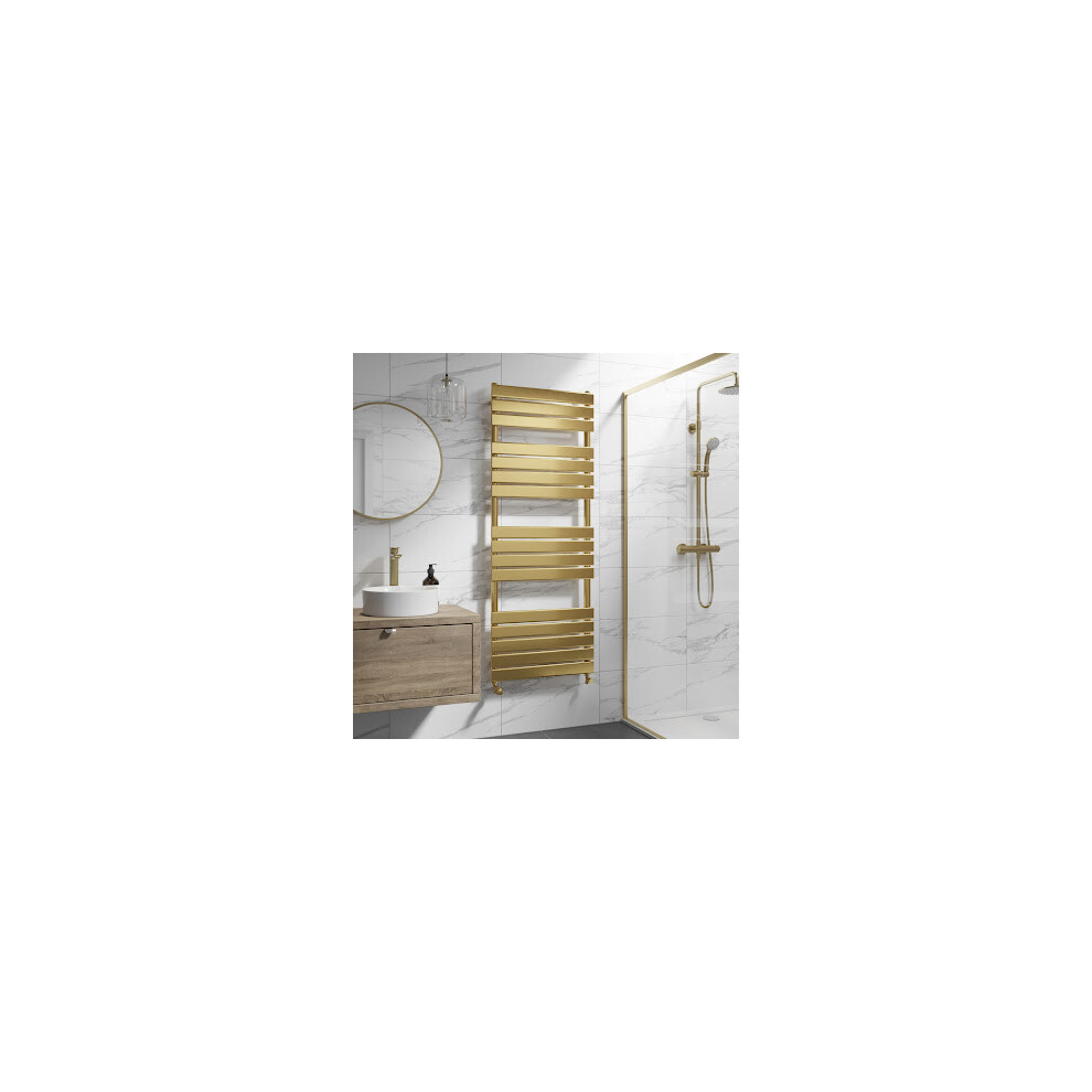 (Brushed Brass, 1600 X 600Mm) Heatsync Bathroom Heated Towel Rail Radiators Central Heating Radiators 5056806110943