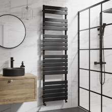(Black, 1800 x 500mm) Heatsync Bathroom Heated Towel Rail Radiators Central Heating Radiators