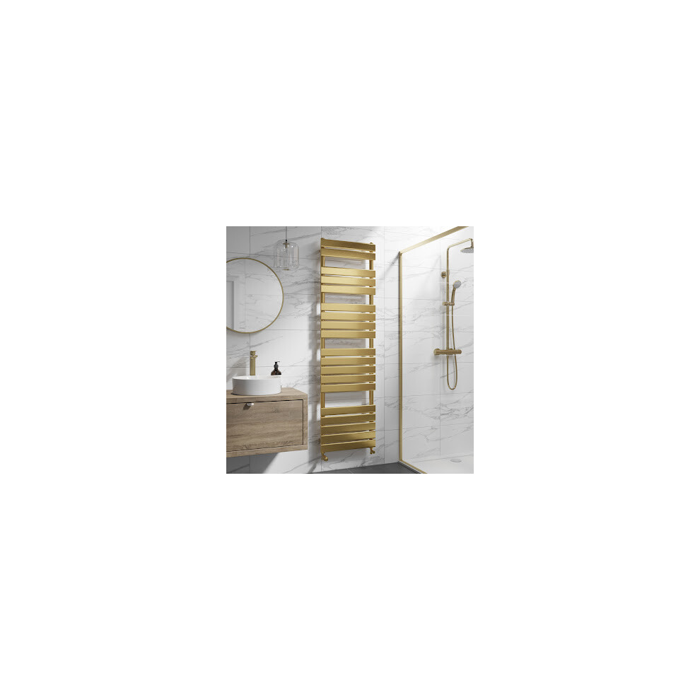 (Brushed Brass, 1800 X 500Mm) Heatsync Bathroom Heated Towel Rail Radiators Central Heating Radiators 5056806110950