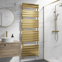 (Brushed Brass, 1800 x 600mm) Heatsync Bathroom Heated Towel Rail Radiators Central Heating Radiators