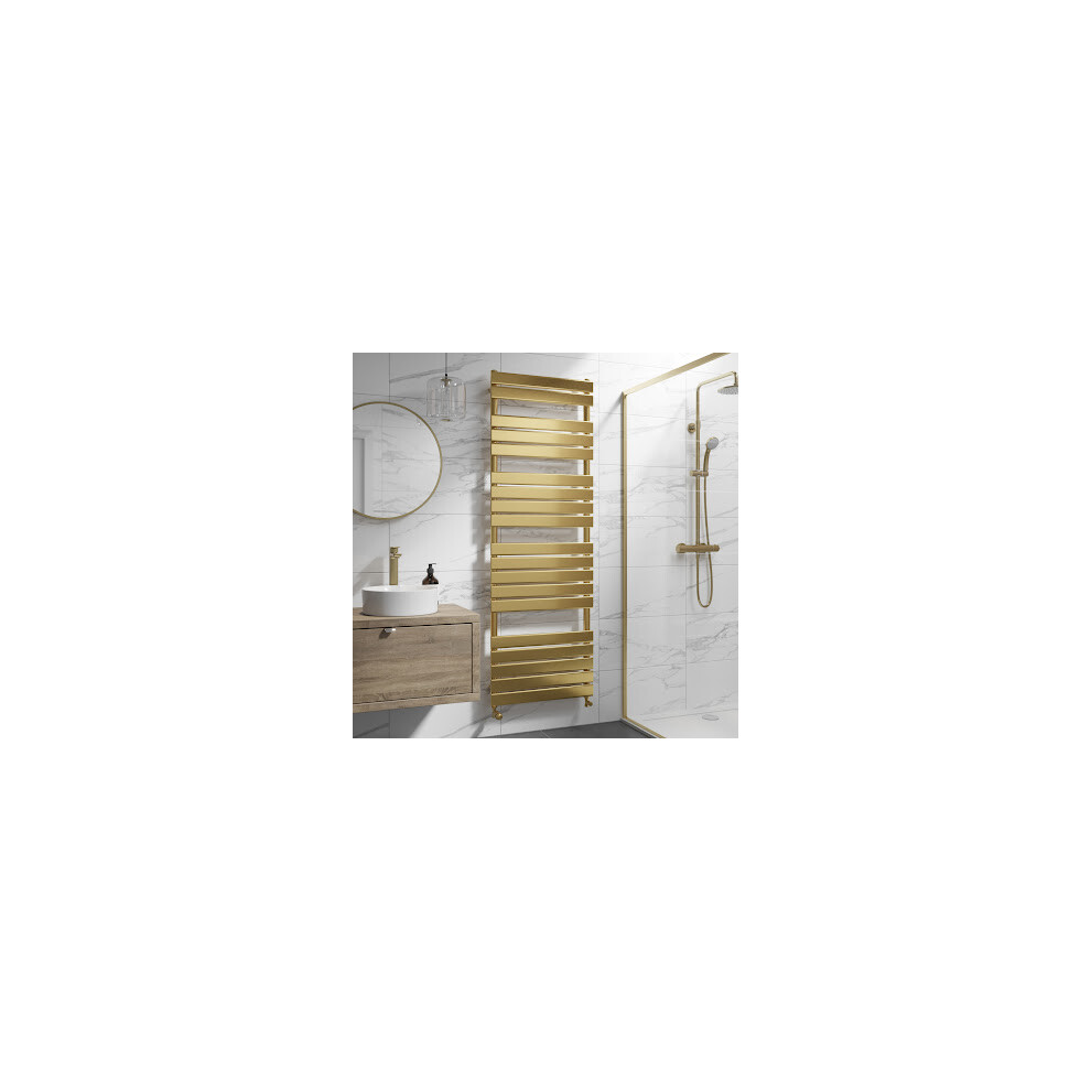 (Brushed Brass, 1800 x 600mm) Heatsync Bathroom Heated Towel Rail Radiators Central Heating Radiators