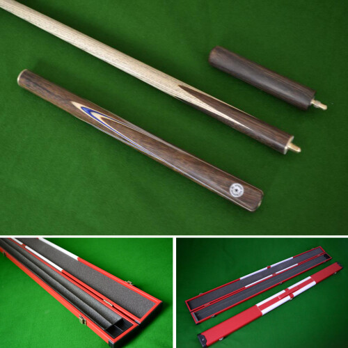 Handcrafted 3/4 piece Snooker Cue Set with ST GEORGES Design Case