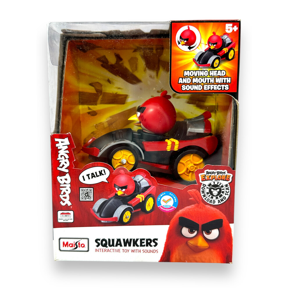 (Red Bird) RED or GREEN ANGRY BIRDS SQUAWKERS Interactive Car