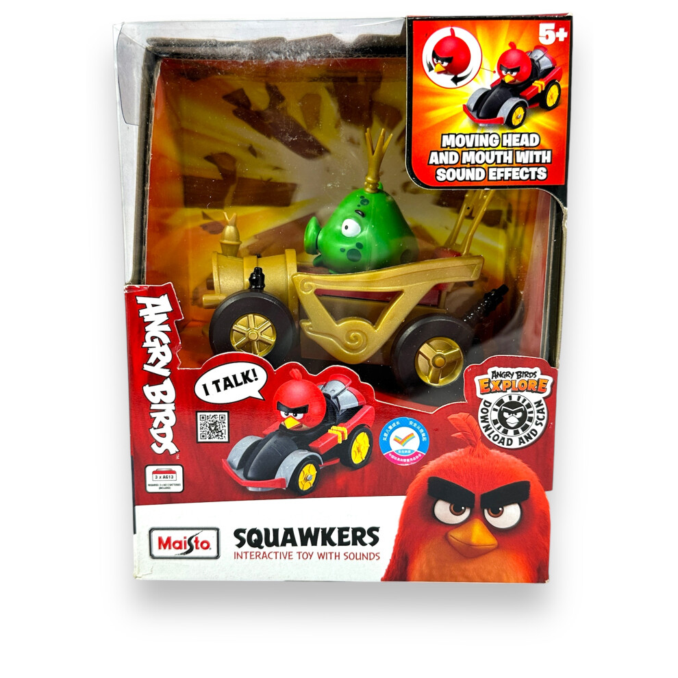 (Green Pig) RED or GREEN ANGRY BIRDS SQUAWKERS Interactive Car