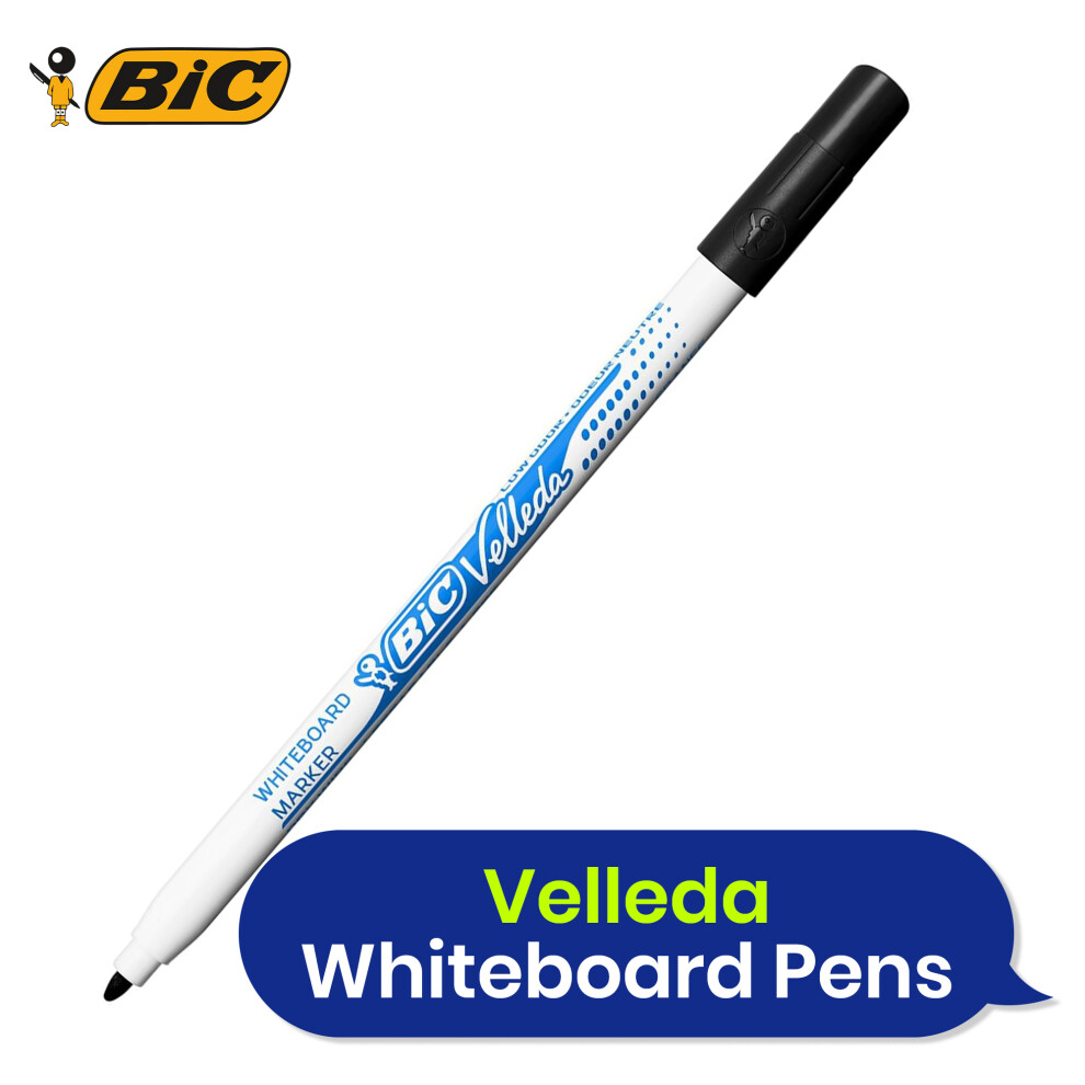 BIC Velleda 1721 Whiteboard Pens Vivid Black Pack of 2