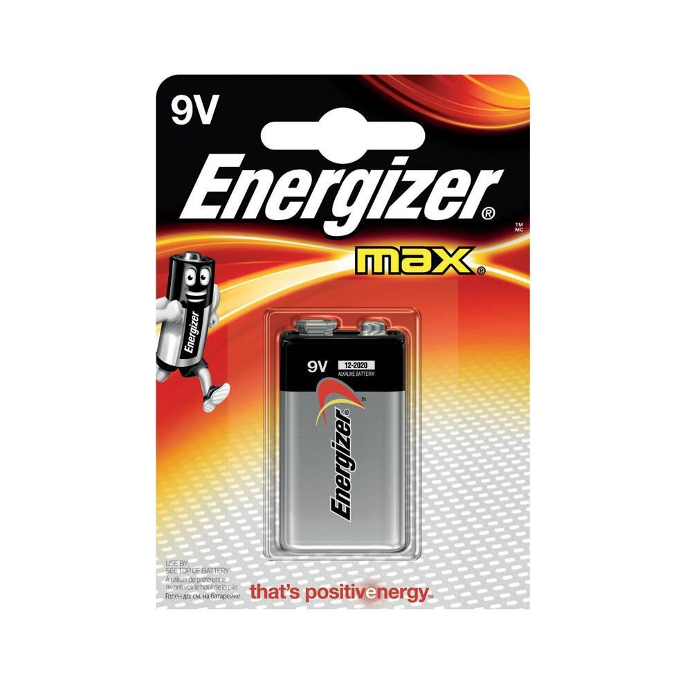 ENERGIZER - Max Alkaline 9V PP3 Battery Single Pack