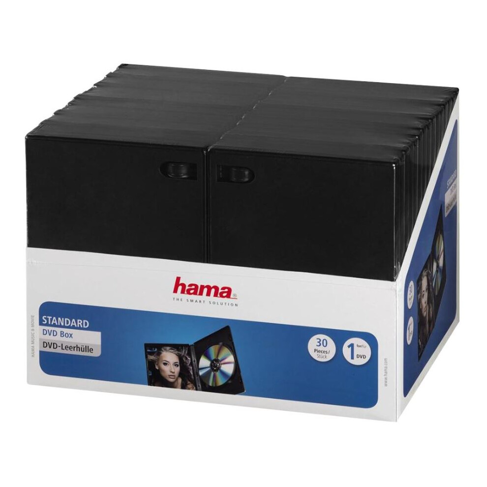 HAMA - DVD Jewel Cases Black 30 Pack