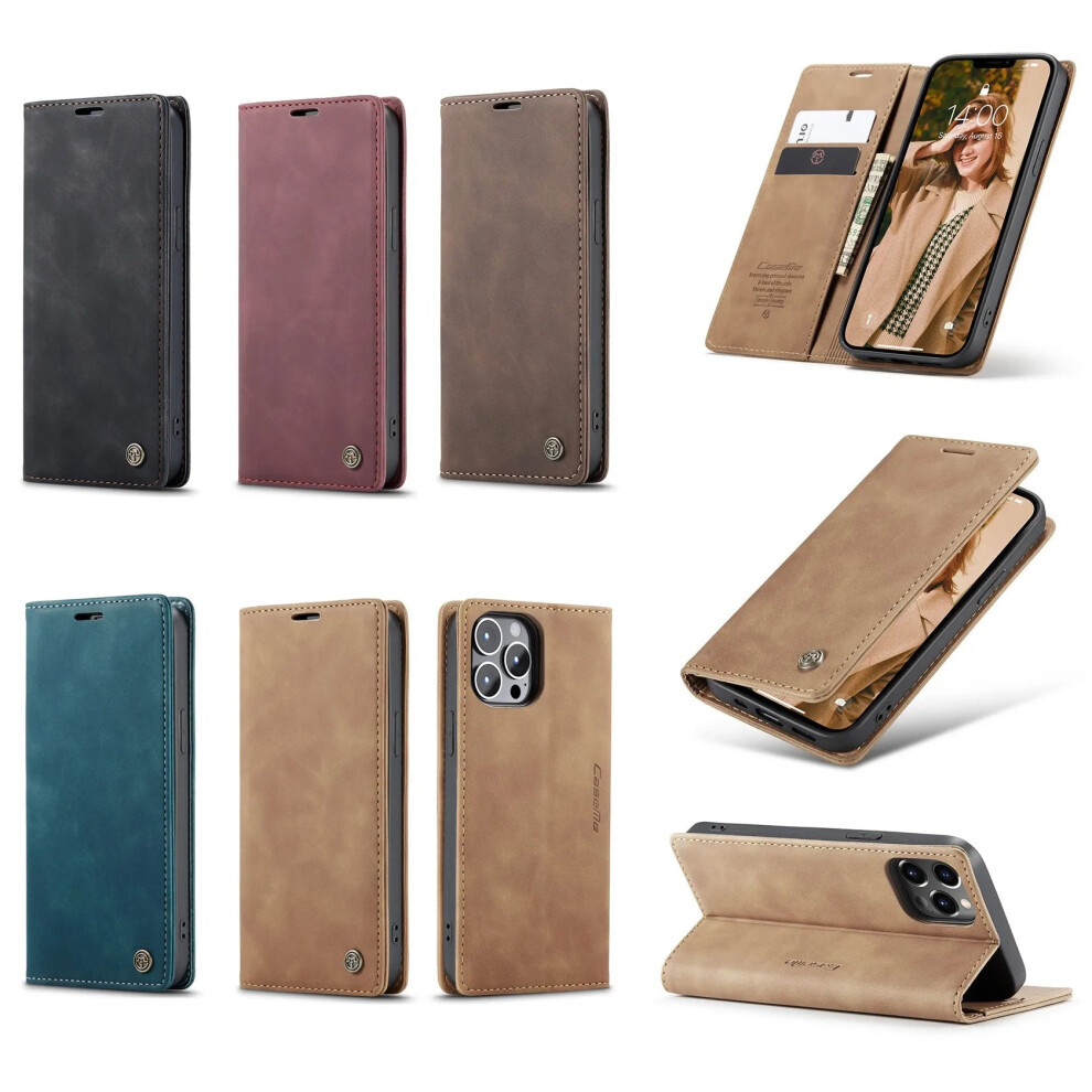 Flip Case For Iphone 16 / 16 Plus / 16 Pro / 16 Pro Max Pu Leather Wallet Stand / Iphone 16 Plus / Tan Brown 7865574564586