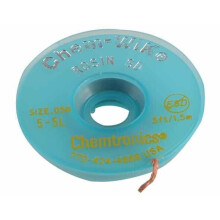 CHEMTRONICS - Chem-Wik Rosin Desoldering Braid Yellow Label 1.3mm x 1.5m