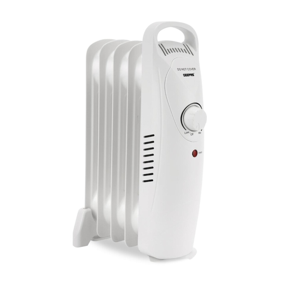 (White) Geepas 5 Fin Oil Filled Radiator Heater 450W