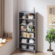 (6-tier Wide, Grey) 5/6 Tier Bookcase Shelves Wooden Storage Display Unit Stand