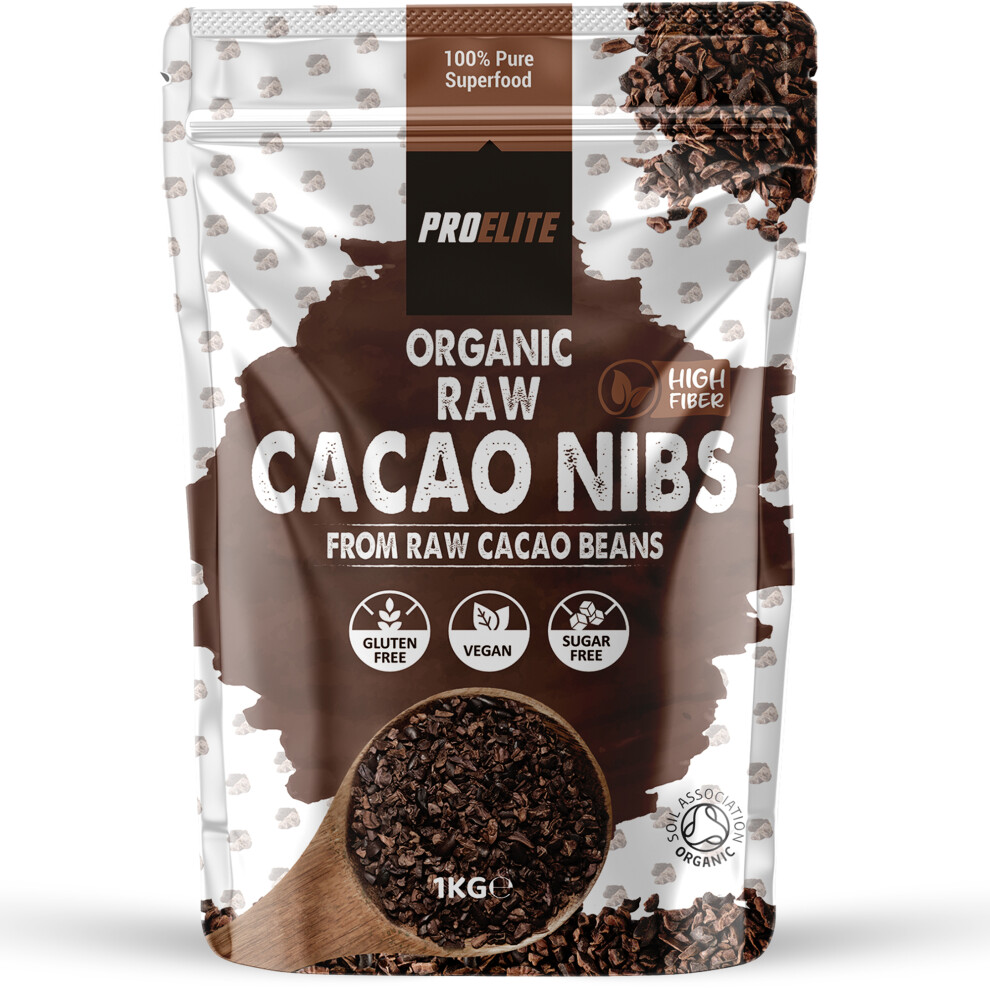 Proelite (1Kg) Organic Raw Cocoa / Cacao Nibs (Peru) A Grade
