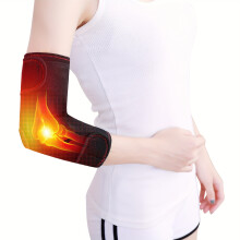 (Heating) Usb-Powered Electric Heated Elbow Brace With Massage Wrap - 3 Heat Levels