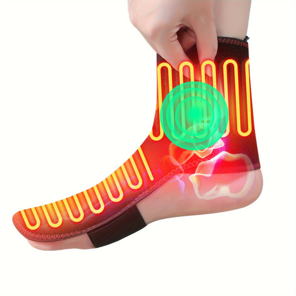 Srj Star (Heated Massage) 1Pc Usb Heated Foot Warmer, Electric Heating Ankle Wrap With Heating Pad, 3 Levels Of Heating