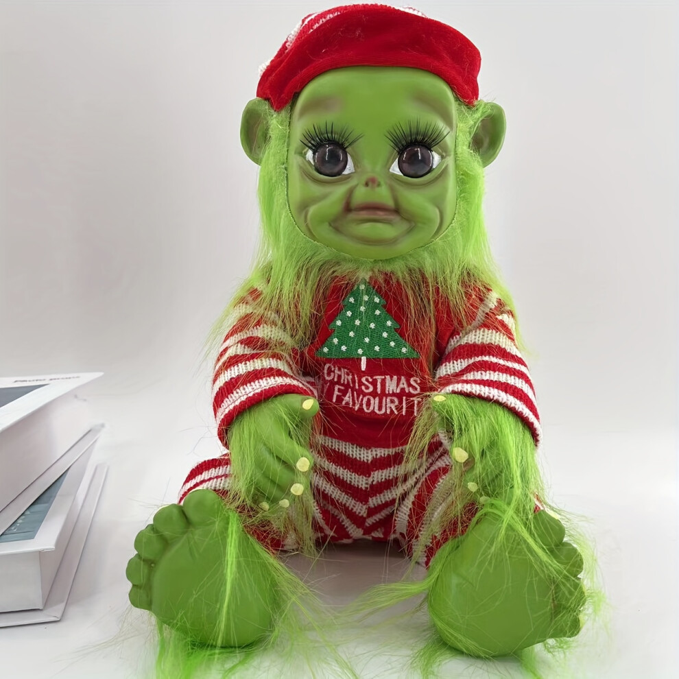 (Green Dolls) 1pc Christmas Plush Doll, 25.4cm Green Monster Doll