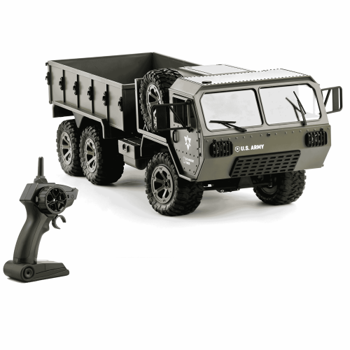 FY004A 1:12 RLS 6WD RC American Military Truck - 2.4G Off-Road All-Terrain Durable Toy