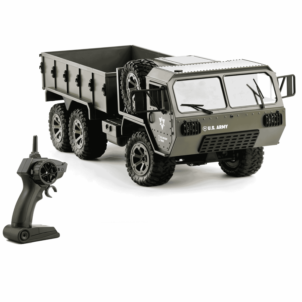 RLS 6WD 1/12 RC Truck Car American Military Truck, 2.4G Electric Toy