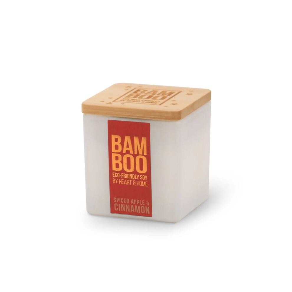 Heart & Home Bamboo Small Jar - Spiced Apple & Cinnamon