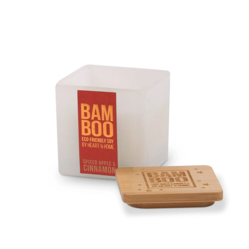 Heart & Home Bamboo Small Jar - Spiced Apple & Cinnamon 1
