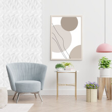 (Matte White, Set of 8) 3D Wall Panels (50x50cm) Decorative 3D Diamond Design