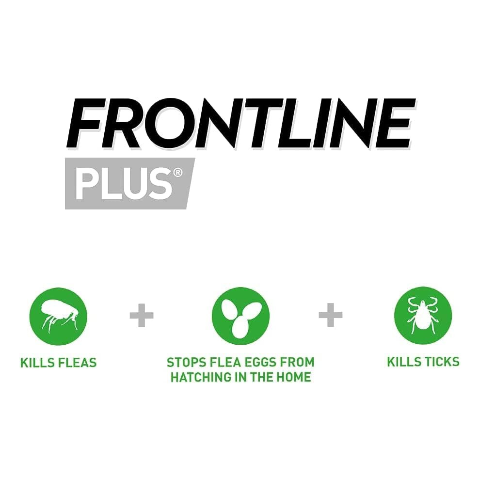 FRONTLINE Plus Flea & Tick Treatment for Medium Dogs (10-20 kg) - 6 Pipettes