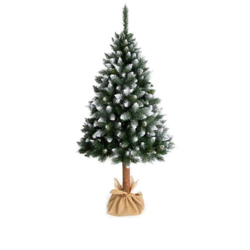 Elegant Artificial Christmas Tree on Real Pine Trunk - Holiday Decor 2