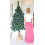 Elegant Artificial Christmas Tree on Real Pine Trunk - Holiday Decor 4