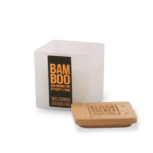 Heart & Home Bamboo Small Jar - Welcoming Evening Fire 1