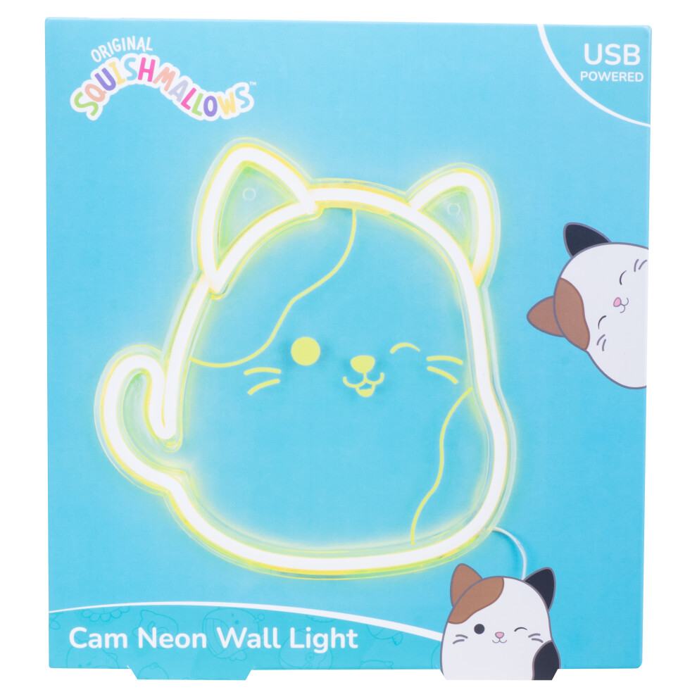 Squishmallows Cam The Cat Neon Wall Light. Licensed Mood Light