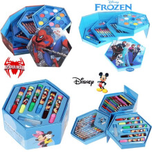 mickey mouse 46 pcs colouring crayon pen art set for kids