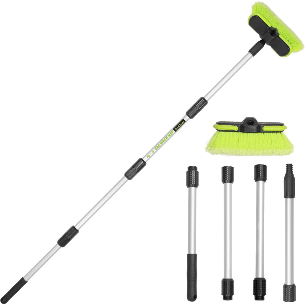 65 ,165Cm Car Wash Brush Long Handle Soft Bristle Scrub Cleaning Mop With 4 Hand-Held Places Extendable Washing Brushes Broom Kit 90311581