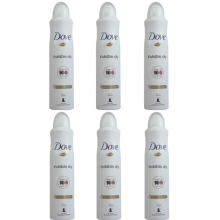 6 x 250ml Dove Invisible Dry Deodorant Spray Ladies Antiperspirant