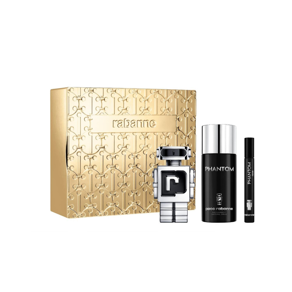 Paco Rabanne Rabanne Phantom 50Ml Edt, 150Ml Deo Spray & 10Ml Travel Spray Gift Set