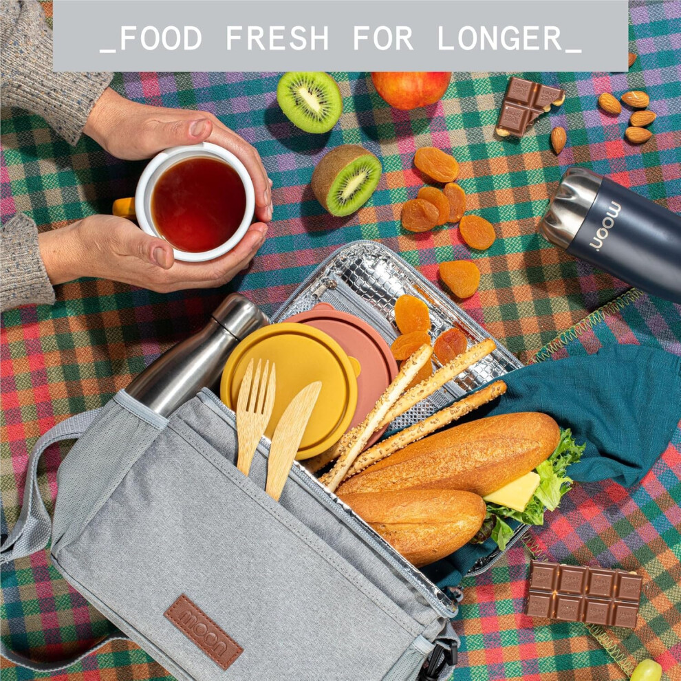 Lunch bag with bottle holder on sale