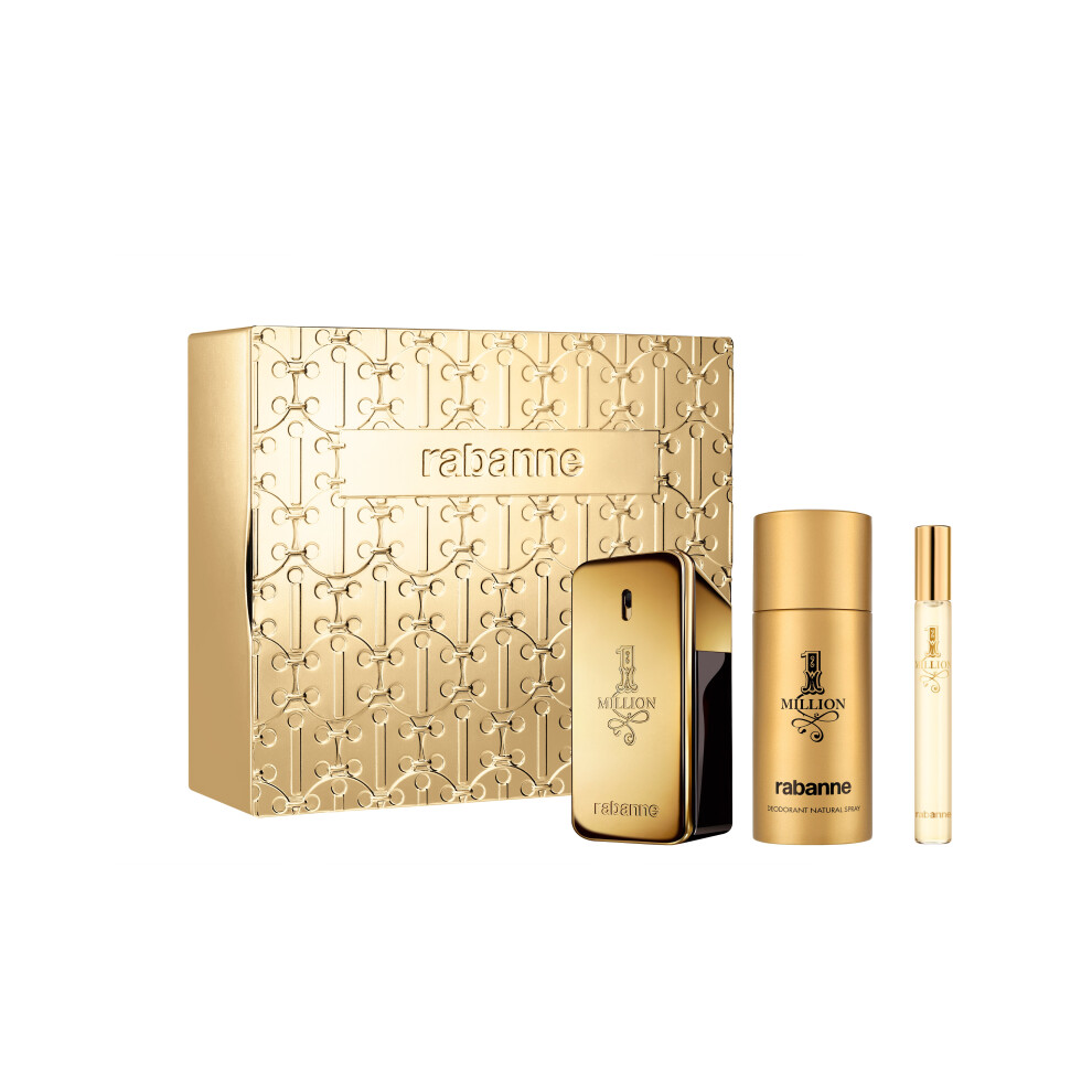 Paco Rabanne Rabanne 1 Million 50Ml Edt, 150Ml Deo Spray & 10Ml Travel Spray