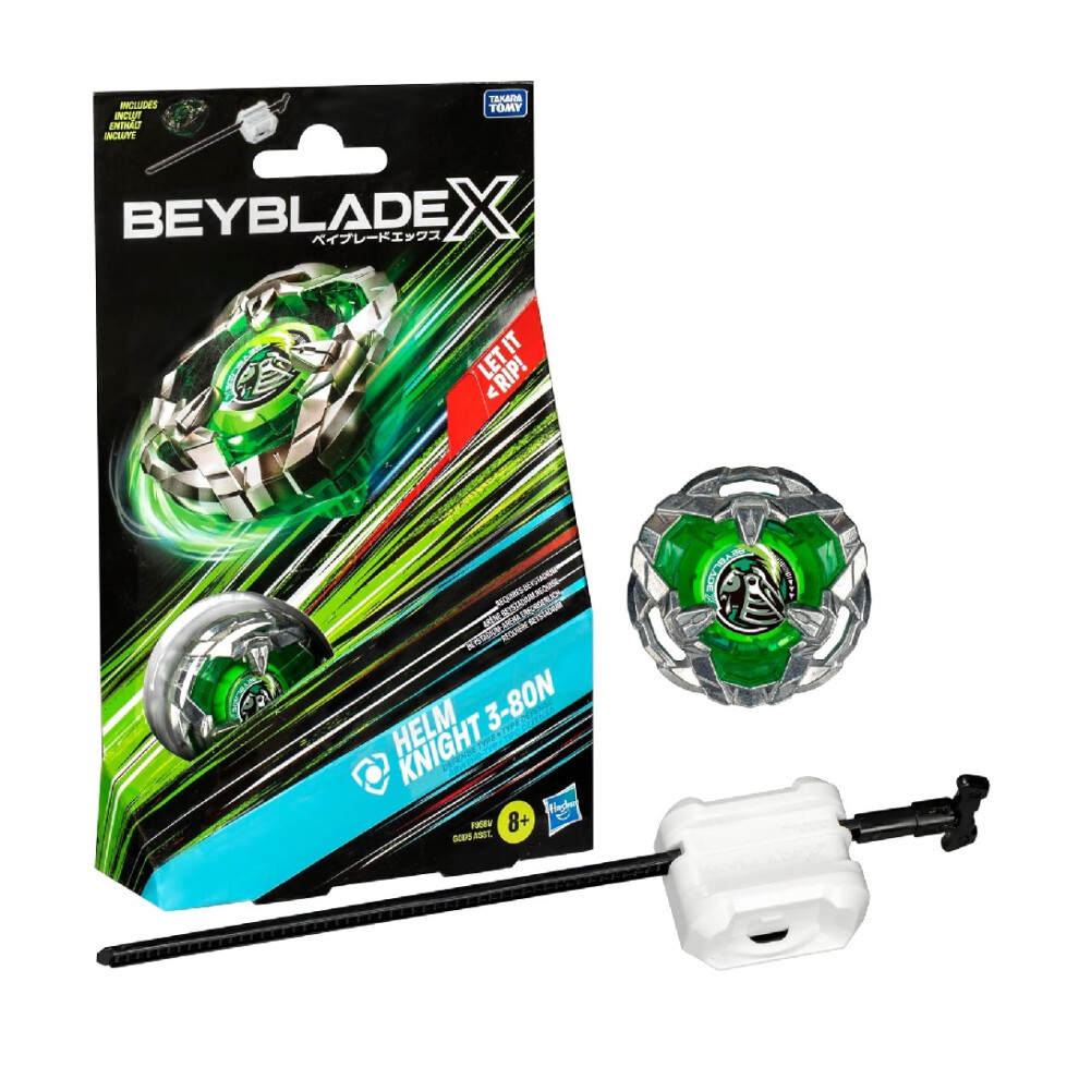 Hasbro Beyblade Helm Knight Defense X 3-80N Starter Pack Top and Launcher