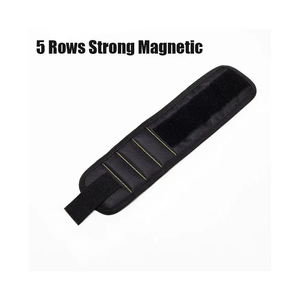 (Black) Strong Magnetic Wristband Tool Bag Electrician Adjustable Wrist Belt 620754896133