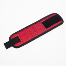 (RED) Strong Magnetic Wristband Tool Bag Electrician Adjustable Wrist Belt