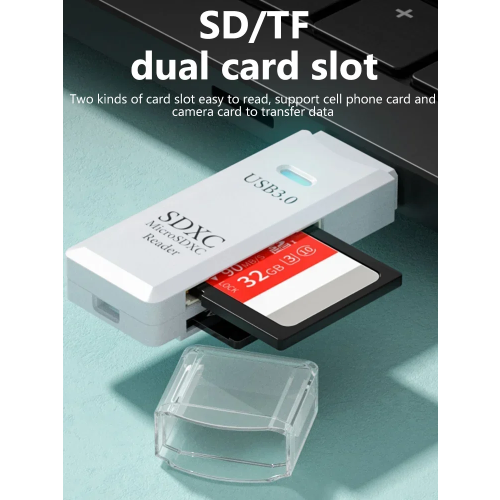 (black 3.0) 2 in 1 Multi Card Reader USB 3.0 Micro SD TF Card Memory Flash Drive Adapter 2