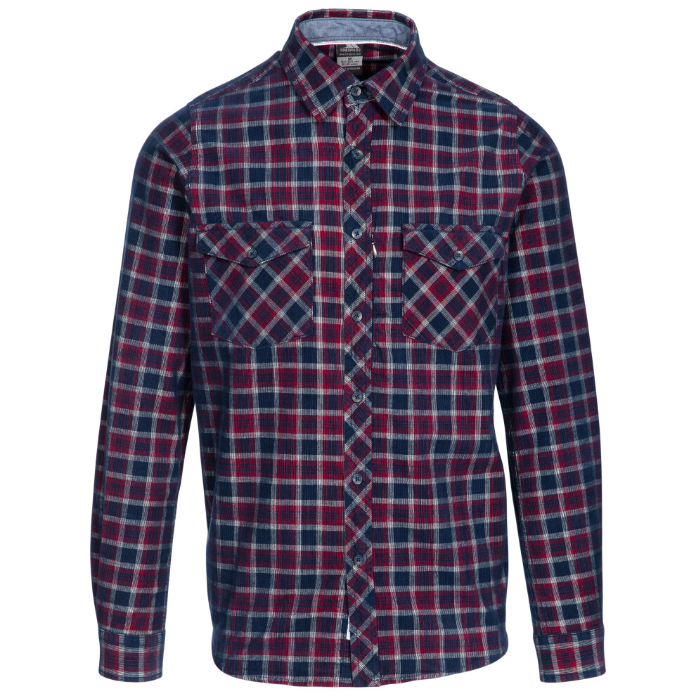 (XXL, Navy Check) Trespass Mens Checkered Casual Shirt Byworthytown