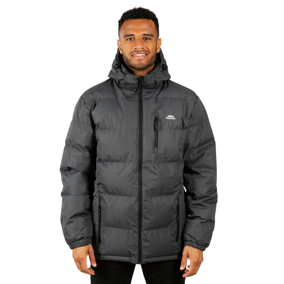 (XXS, Flint) Trespass Mens Padded Jacket Casual Winter Coat Xxs