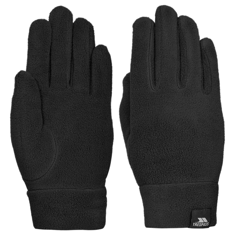 (12, Black) Trespass Womens Gloves Fleece Plummet II