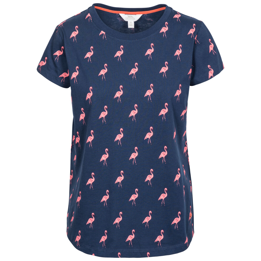 (10, Navy Flamingo) Trespass Womens T Shirt Short Sleeve Carolyn